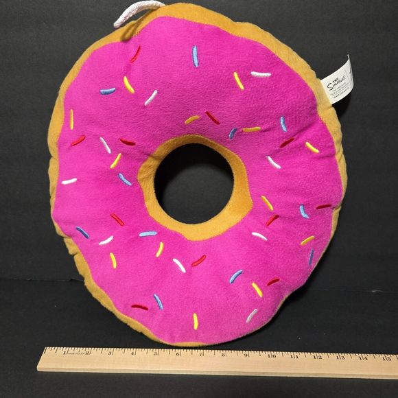 RARE ITEM! Matt Groening "The Simpsons" Stuffed Plush Donut Doughnut Pillow 14" - Picture 7 of 7